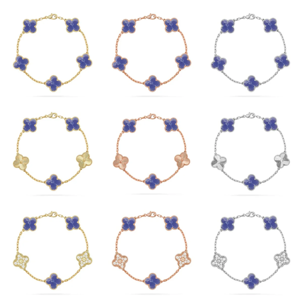 [⭐JeweliWhal]CLOVER 5 MOTIF BLUE VEINS BRACELET COLLECTION