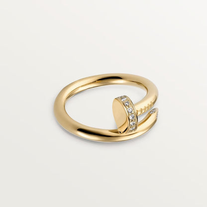 [⭐JeweliWhal]JUSTE RING 2.6MM HALF DIAMOND
