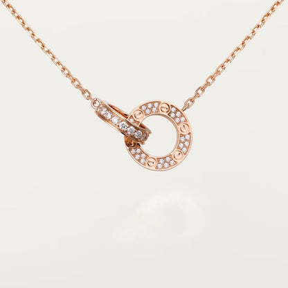 [⭐JeweliWhal]LOVE  FULL DIAMOND PENDANT NECKLACE