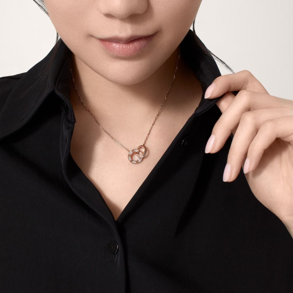 [⭐JeweliWhal]LOVE  FULL DIAMOND PENDANT NECKLACE