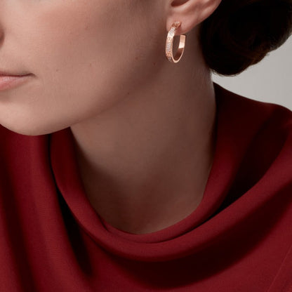 [⭐JeweliWhal]LOVE EARRINGS 3.6MM DIAMOND PAVED