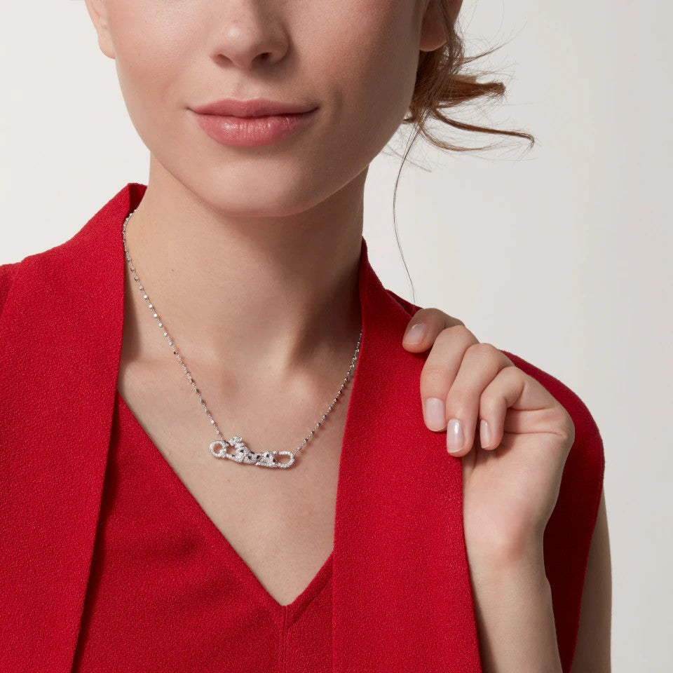 [⭐JeweliWhal]PANTHERE PAVED DIAMOND NECKLACE