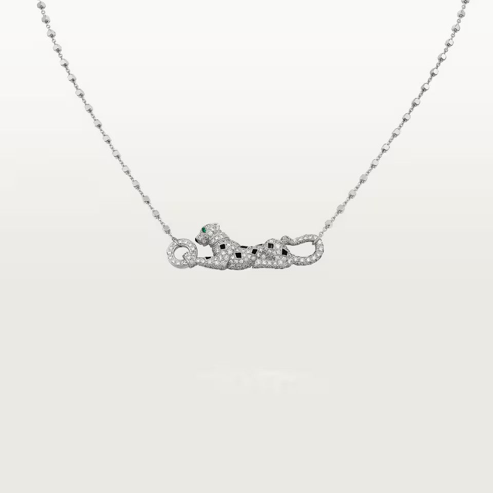 [⭐JeweliWhal]PANTHERE PAVED DIAMOND NECKLACE