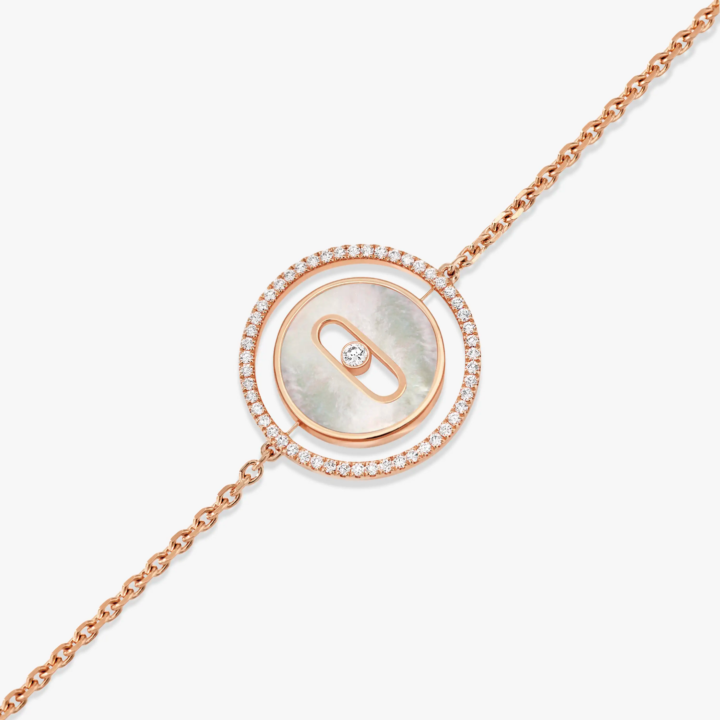 [⭐JeweliWhal]Demo MOVE WHITE PERLMUTT ROSÉGOLD DIAMANT ARMREIF