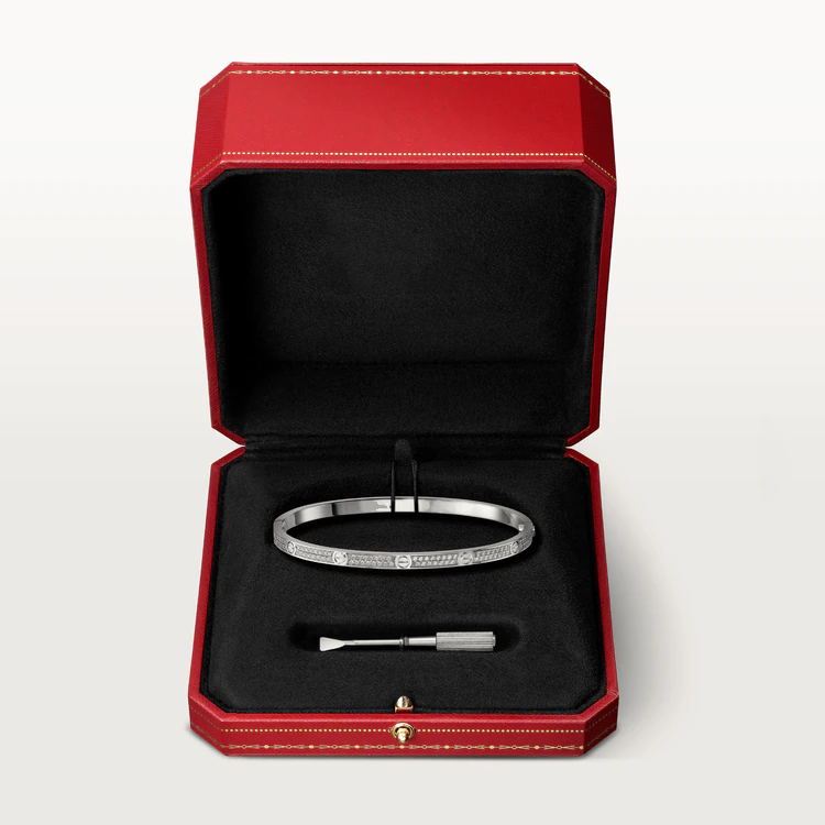 [⭐JeweliWhal]LOVE BRACELET 3.65MM DIAMOND-PAVED