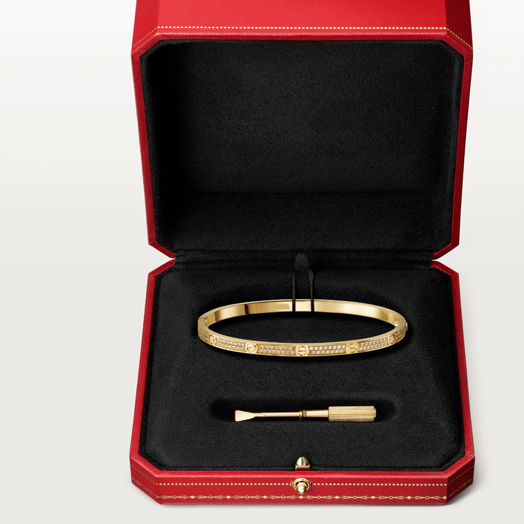 [⭐JeweliWhal]LOVE BRACELET 3.65MM DIAMOND-PAVED