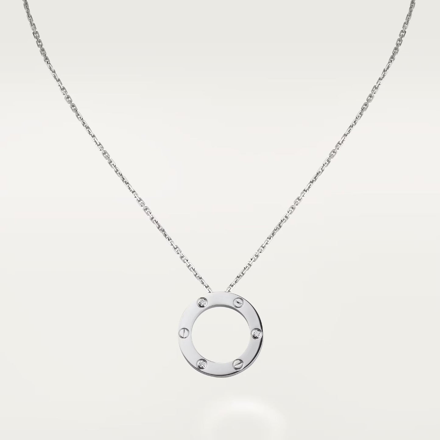 [⭐JeweliWhal]LOVE NECKLACE 16MM 3 DIAMONDS