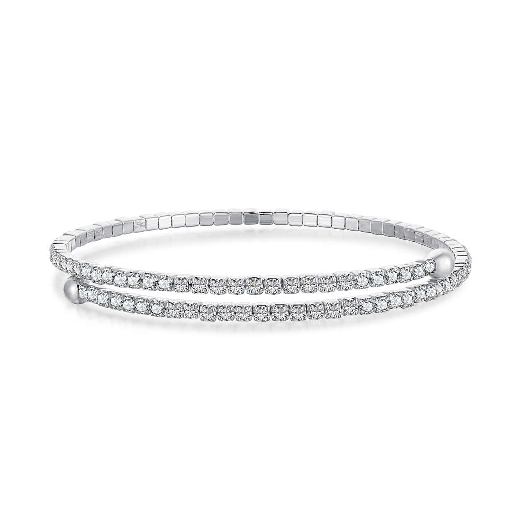 [Tonmkive Schmuck]Runder Mode-Armreif mit Diamantreihe