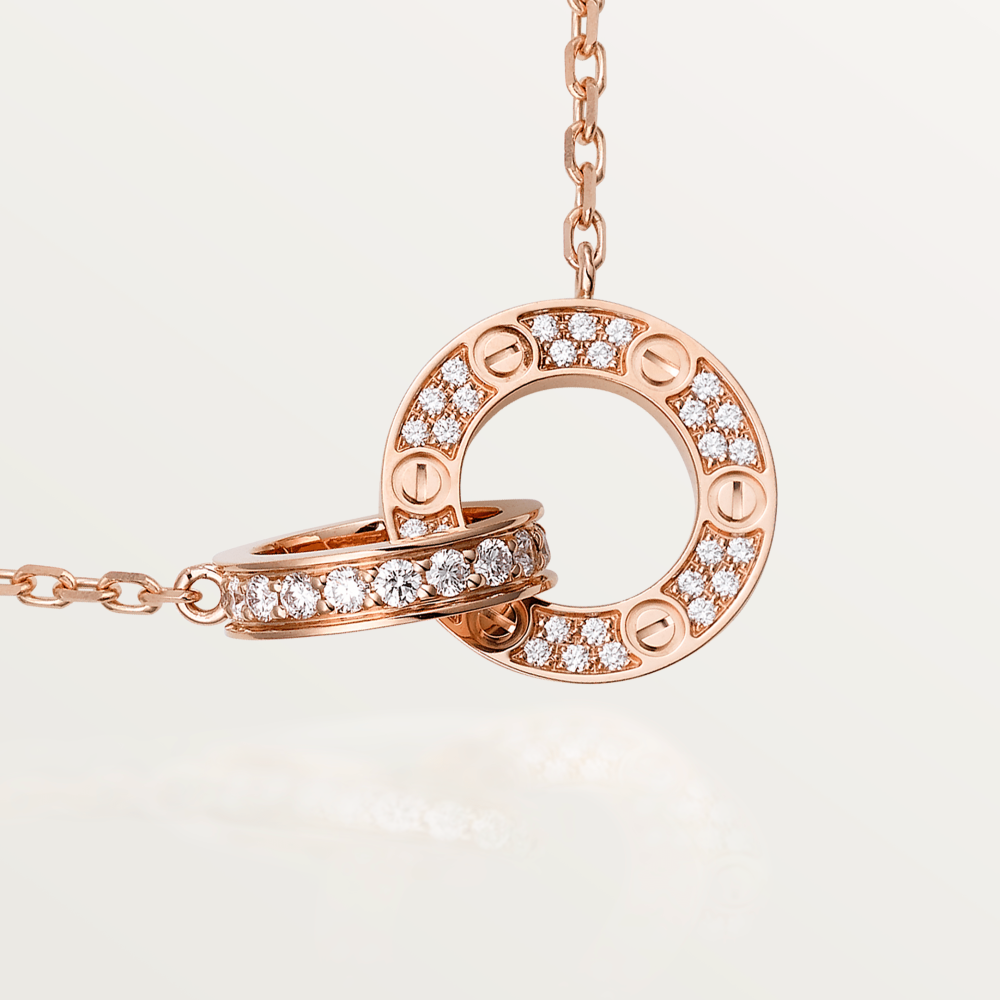 [⭐JeweliWhal]LOVE  FULL DIAMOND PENDANT NECKLACE