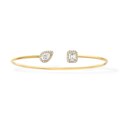[⭐JeweliWhal]FLEXIBLER JONC-ARMREIF MY TWIN TOI & MOI SILBER MIT DIAMANTEN