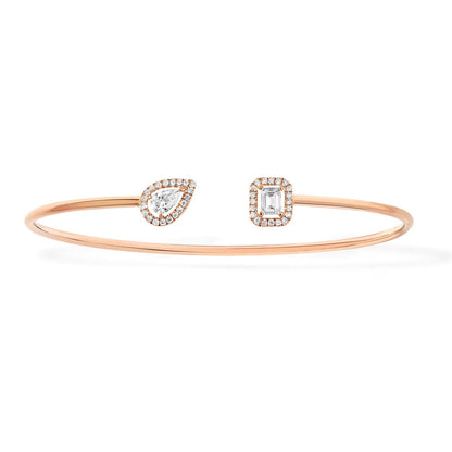 [⭐JeweliWhal]FLEXIBLER JONC-ARMREIF MY TWIN TOI & MOI SILBER MIT DIAMANTEN