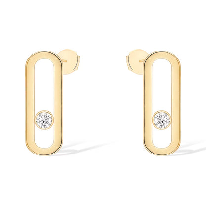 [⭐JeweliWhal]MOVE UNO SMALL 1 DIAMOND EARRINGS