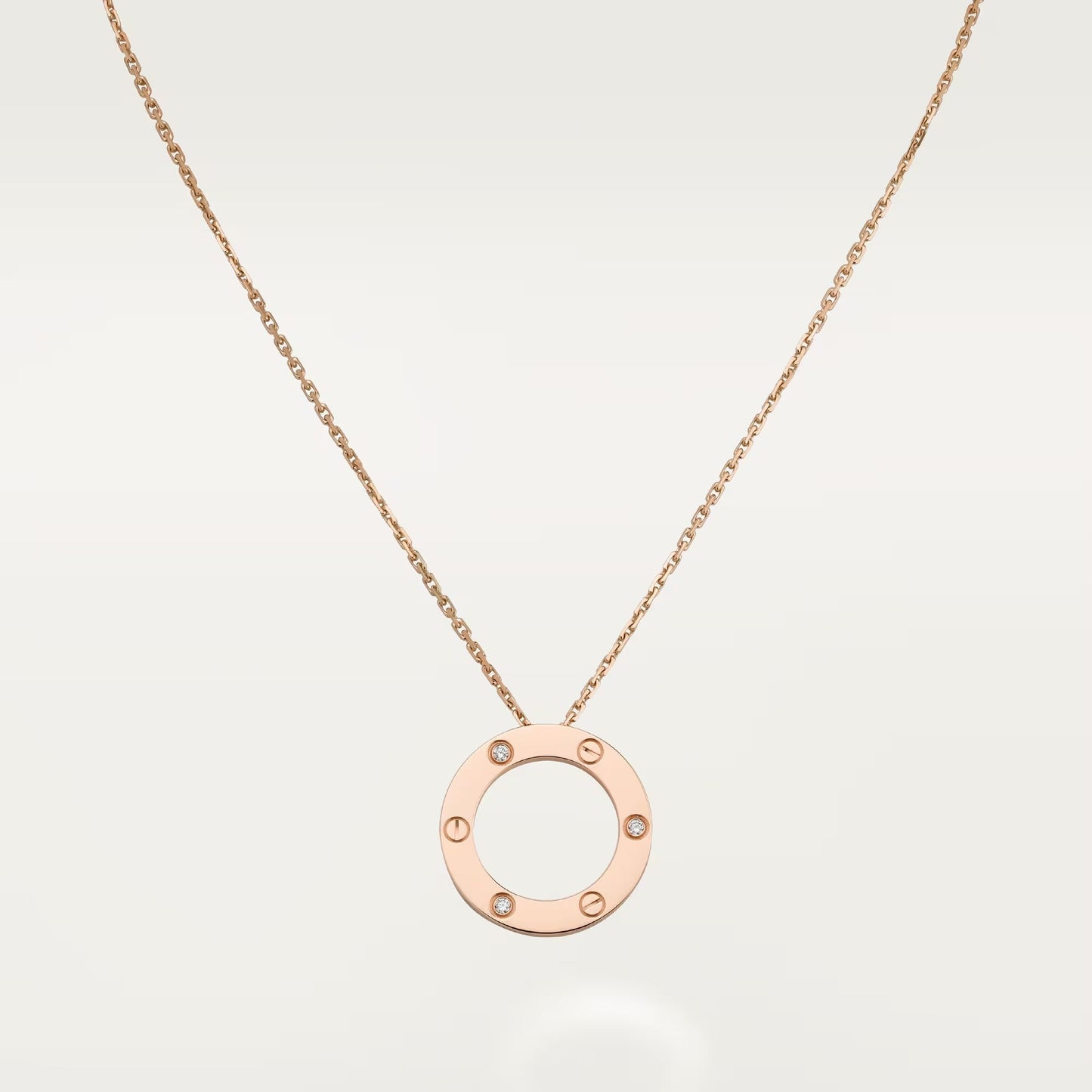 [⭐JeweliWhal]LOVE NECKLACE 16MM 3 DIAMONDS