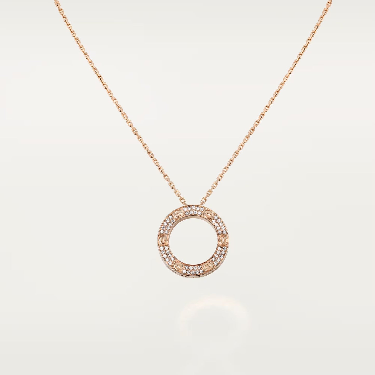 [⭐JeweliWhal]LOVE NECKLACE 16MM  FULL DIAMOND