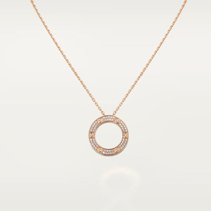 [⭐JeweliWhal]LOVE NECKLACE 16MM  FULL DIAMOND