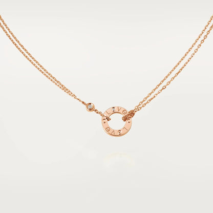 [⭐JeweliWhal]LOVE NECKLACE 16MM 2 DIAMONDS