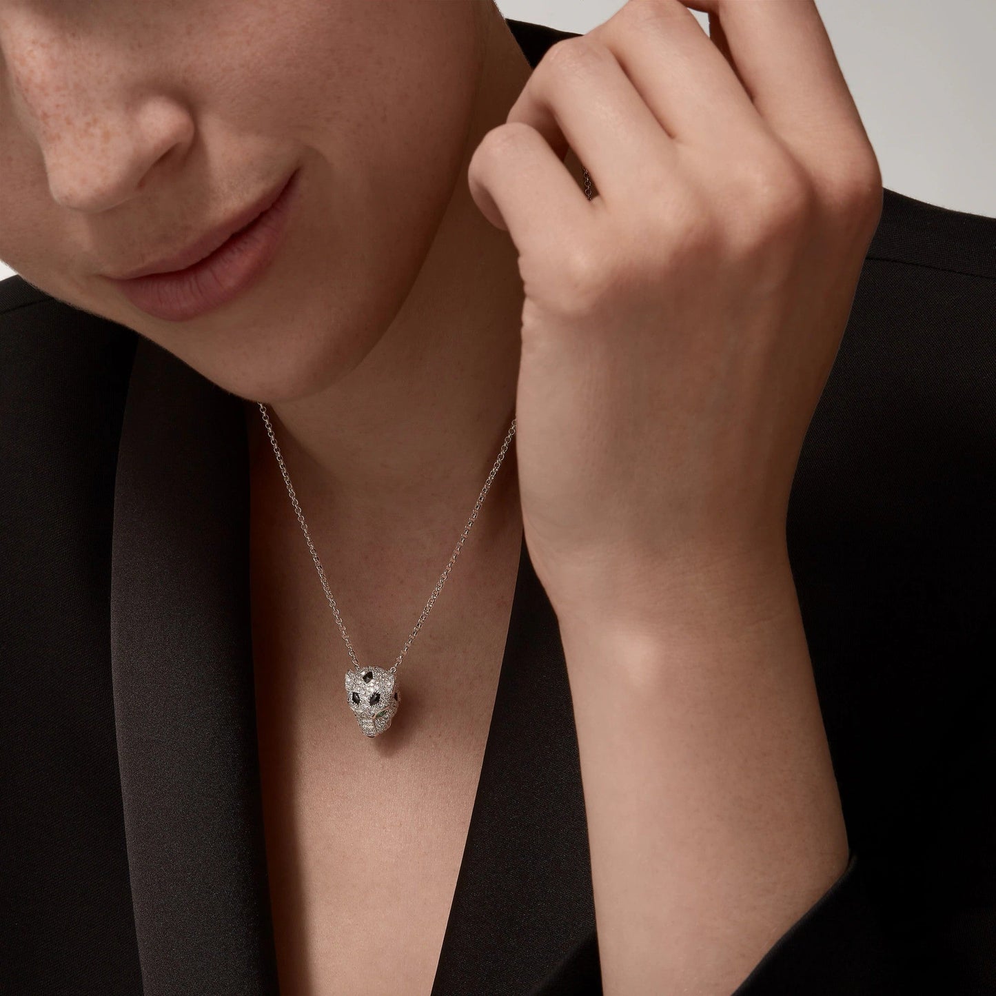 [⭐JeweliWhal]PANTHERE FULL DIAMOND NECKLACE