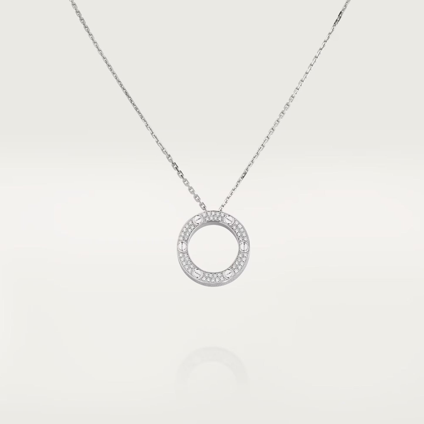 [⭐JeweliWhal]LOVE NECKLACE 16MM  FULL DIAMOND