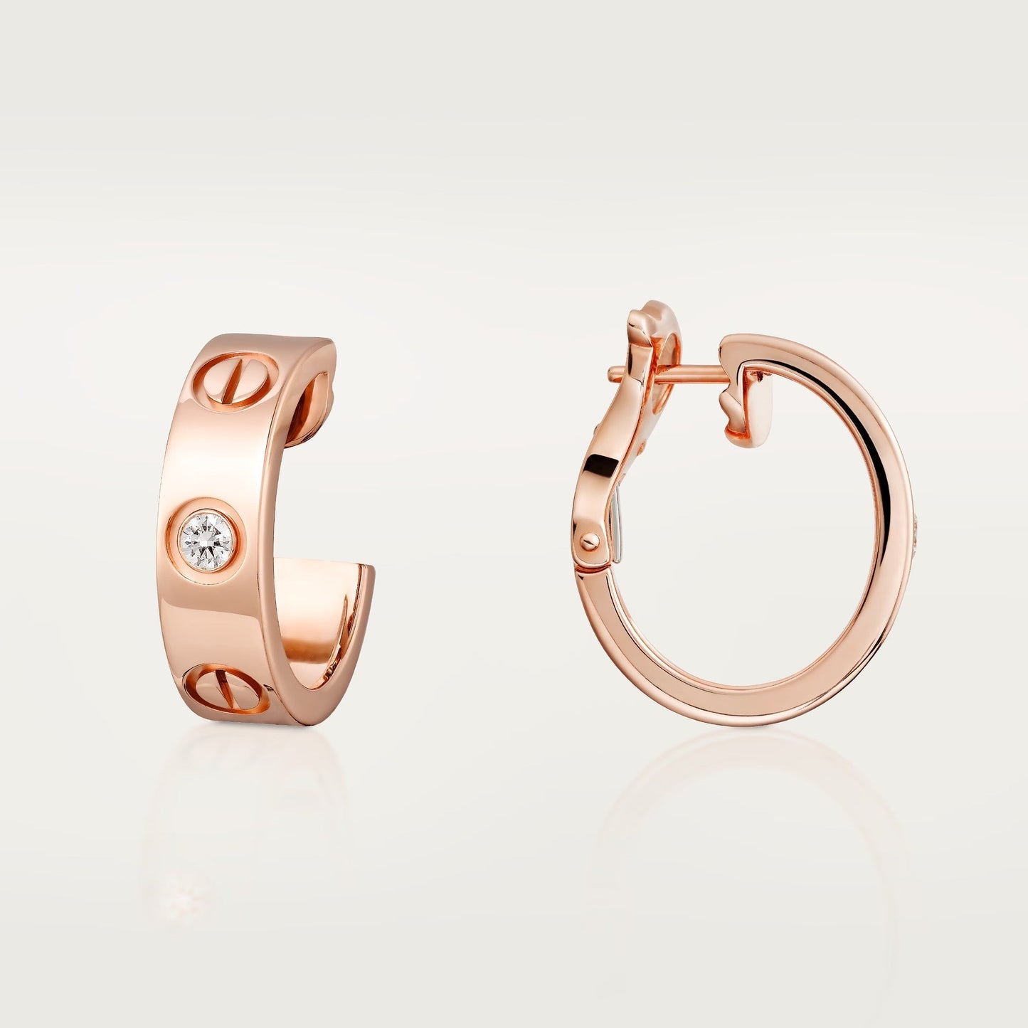 [⭐JeweliWhal]LOVE EARRINGS 5.7MM 2 DIAMONDS