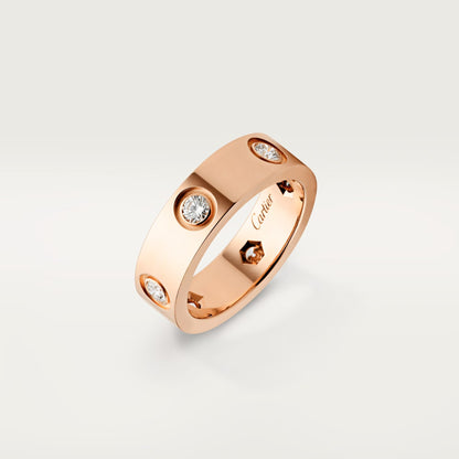 [⭐JeweliWhal]LOVE 5.5MM 6 DIAMOND RING