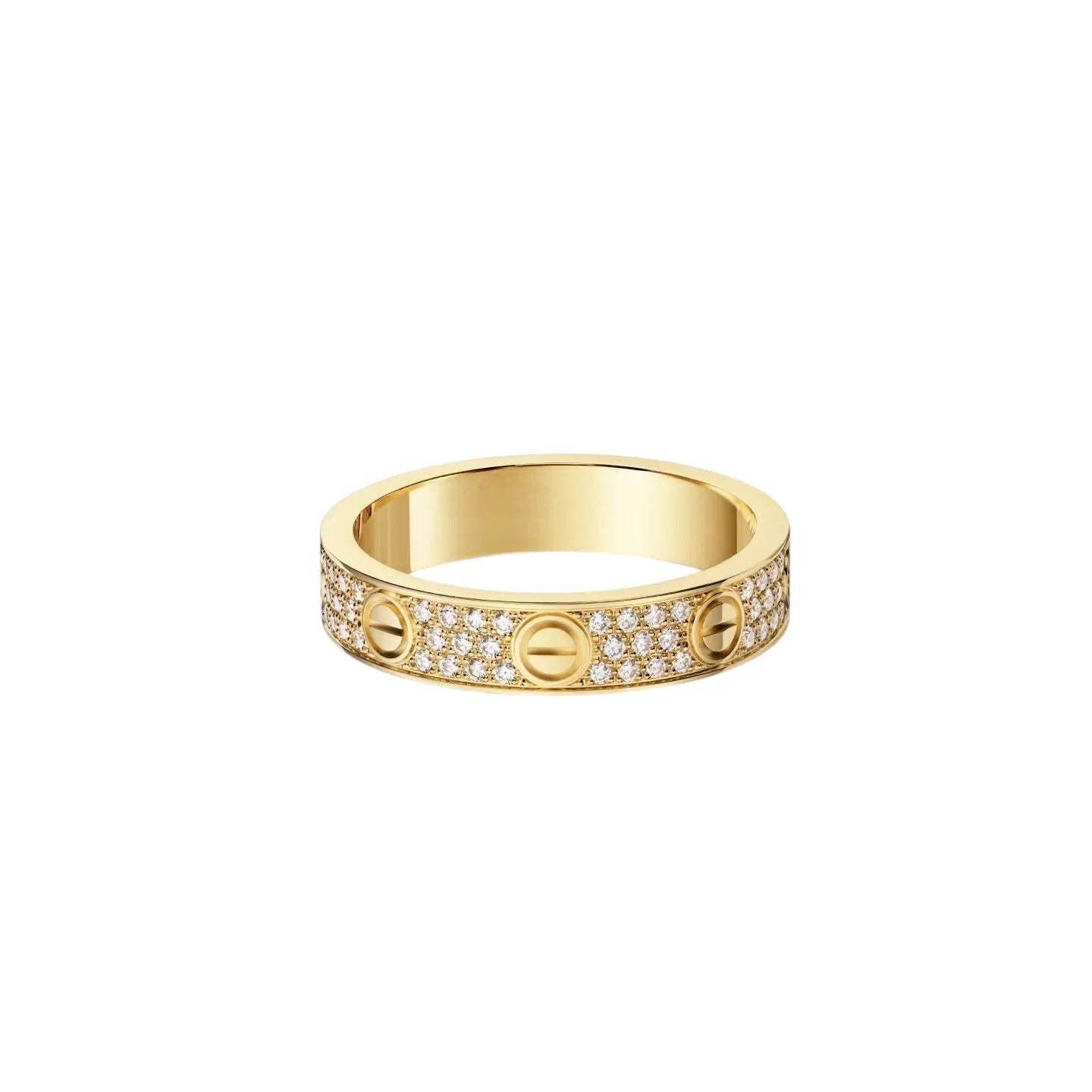 [⭐JeweliWhal]LOVE RING 4.0MM DIAMOND PAVED
