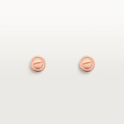 [⭐JeweliWhal]LOVE EARRINGS PINK GOLD 10MM