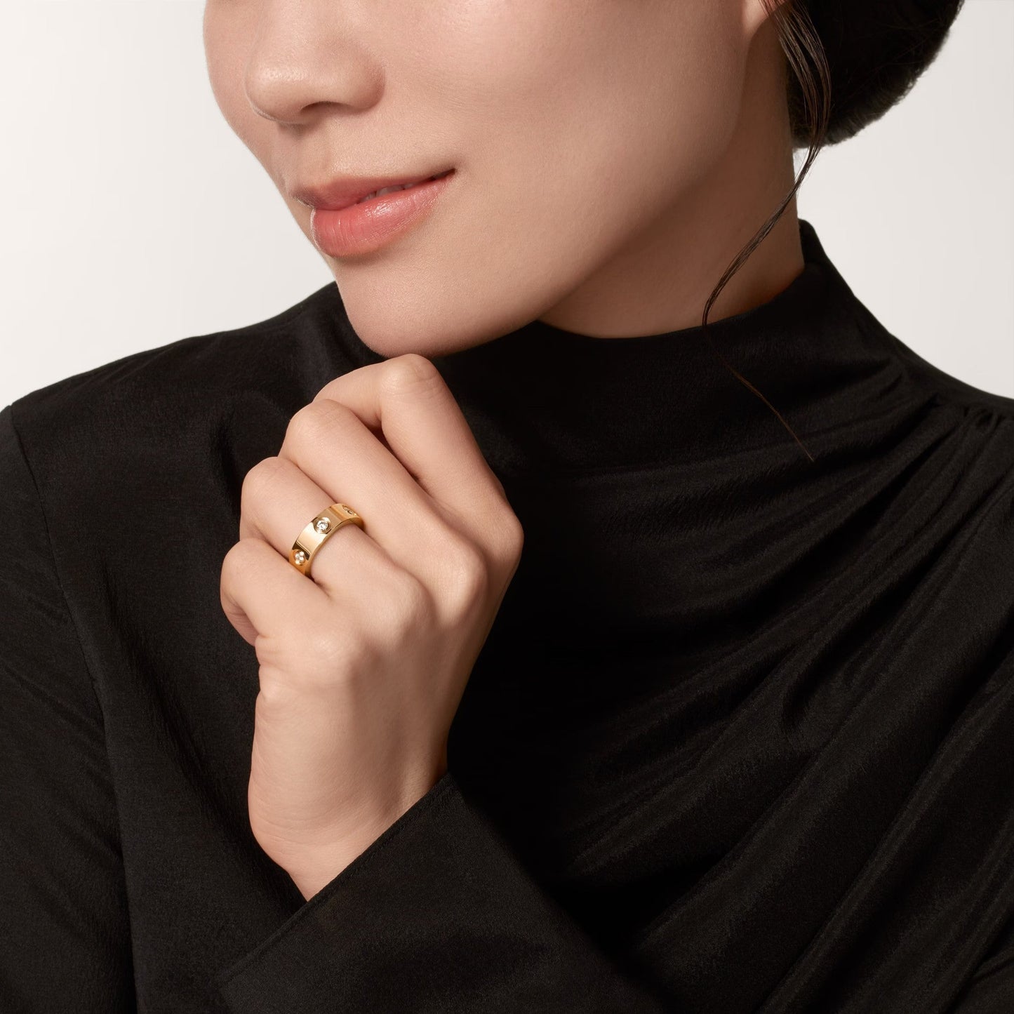[⭐JeweliWhal]LOVE 5.5MM 6 DIAMOND RING