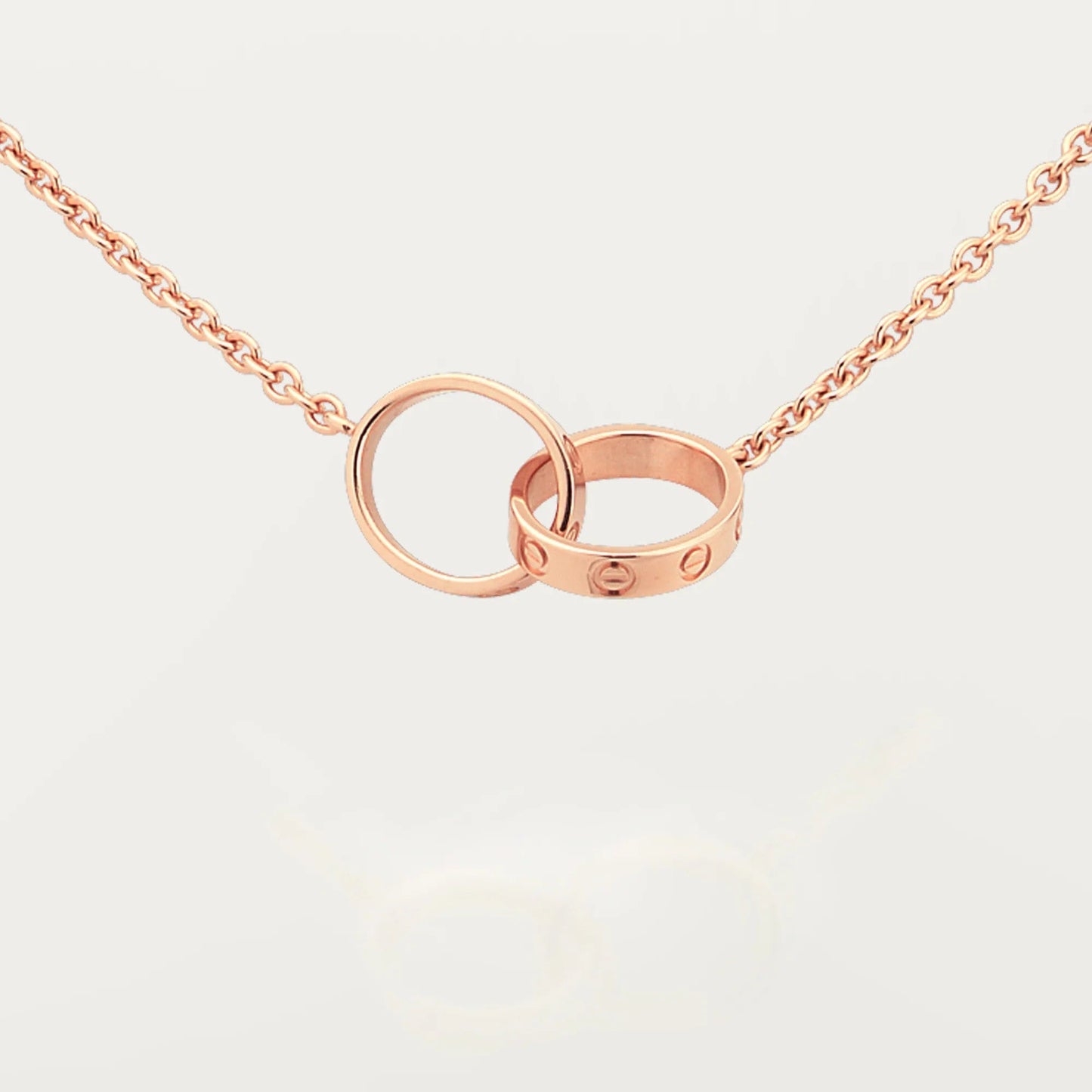 [⭐JeweliWhal]LOVE DOUBLE RING NECKLACE