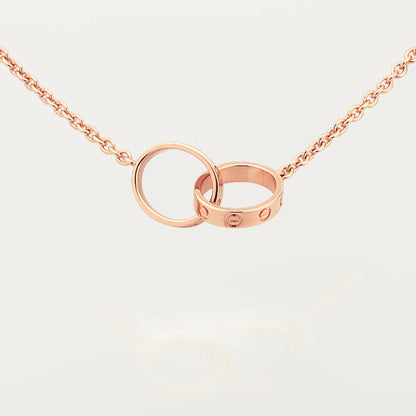 [⭐JeweliWhal]LOVE DOUBLE RING NECKLACE