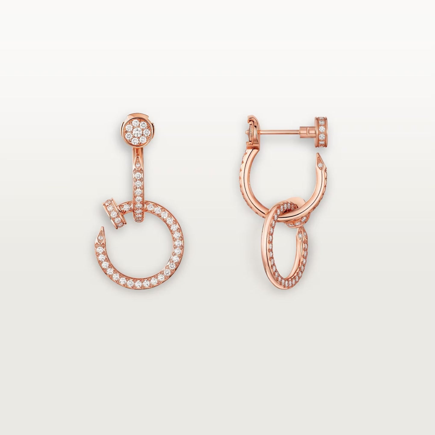 [⭐JeweliWhal]JUSTE FULL DIAMOND DOUBLE EARRINGS