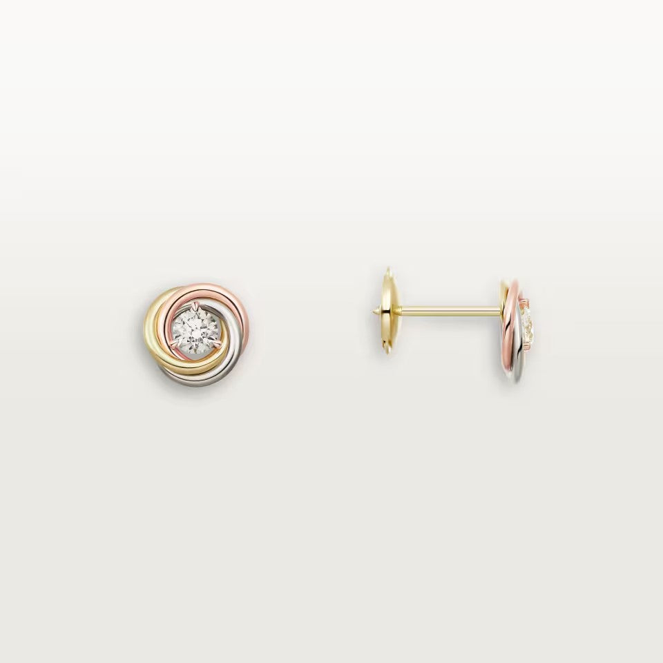 [⭐JeweliWhal]TRINITY STUD DIAMOND EARRINGS