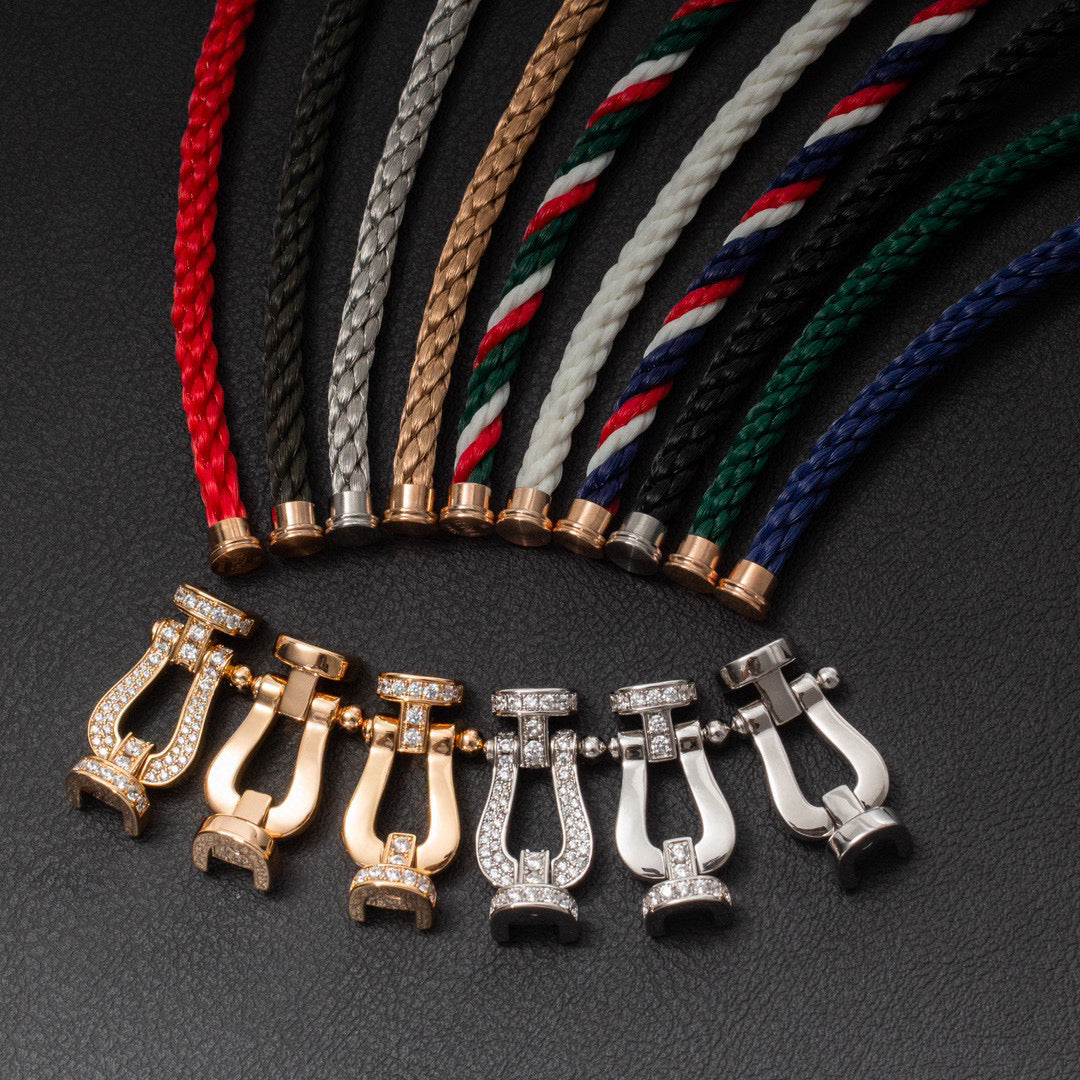 [⭐JeweliWhal]FORCE GROSSES HUFEISEN OHNE DIAMANT ARMBAND ROSÉGOLD