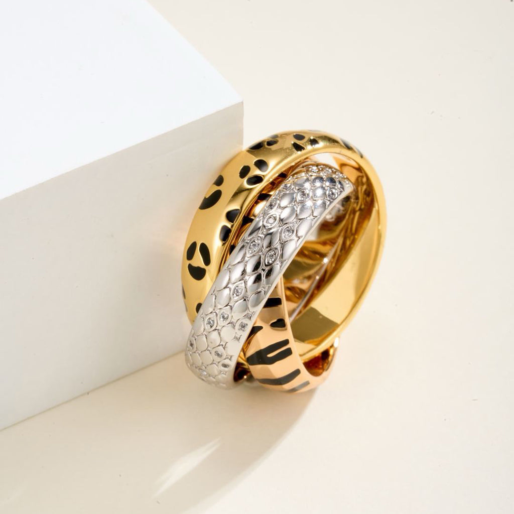 [⭐JeweliWhal]TRINITY  RING LEOPARD PRINT