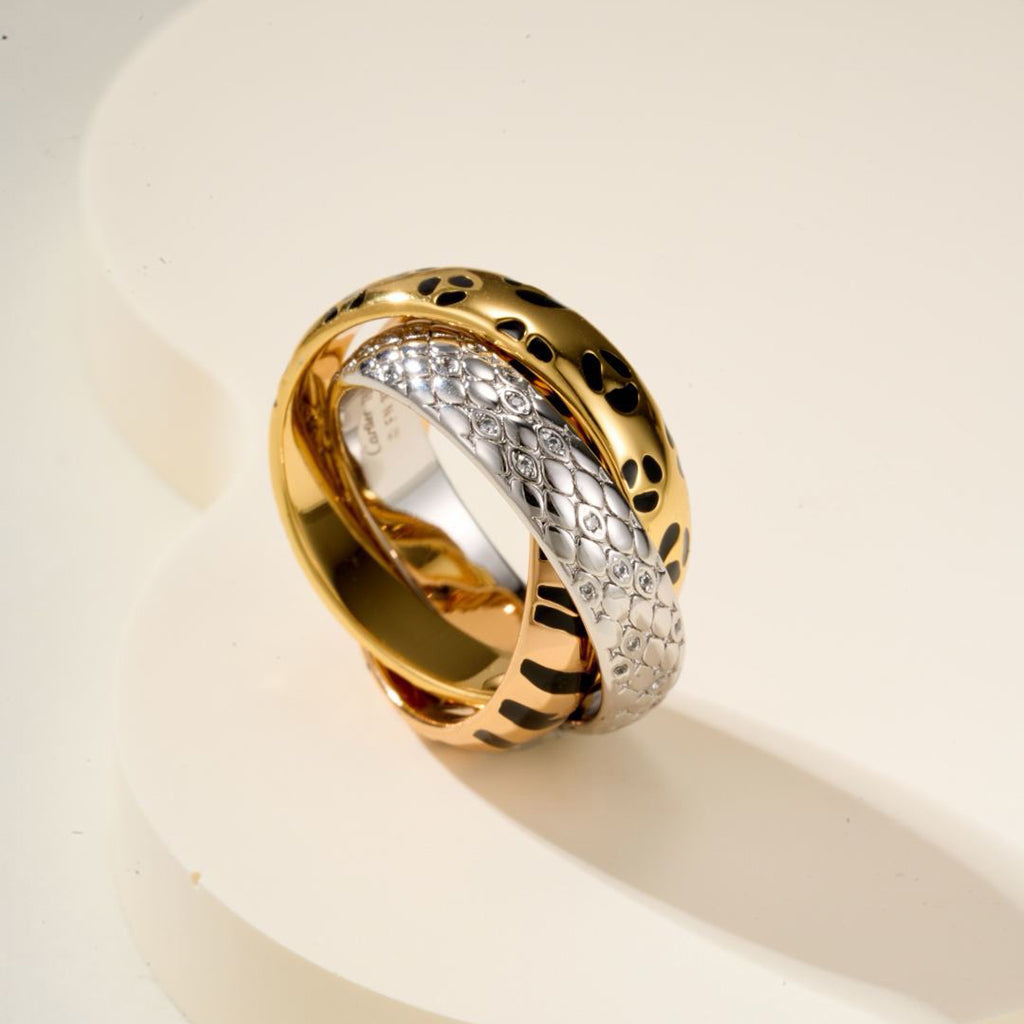 [⭐JeweliWhal]TRINITY  RING LEOPARD PRINT