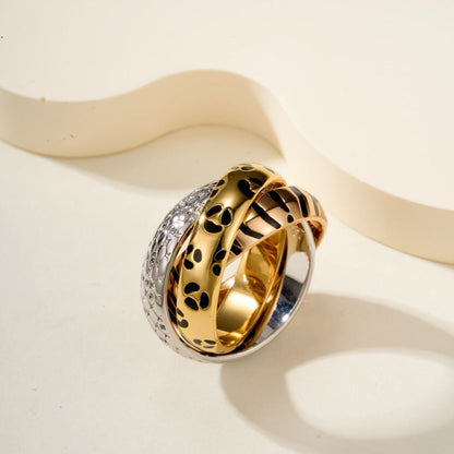 [⭐JeweliWhal]TRINITY  RING LEOPARD PRINT