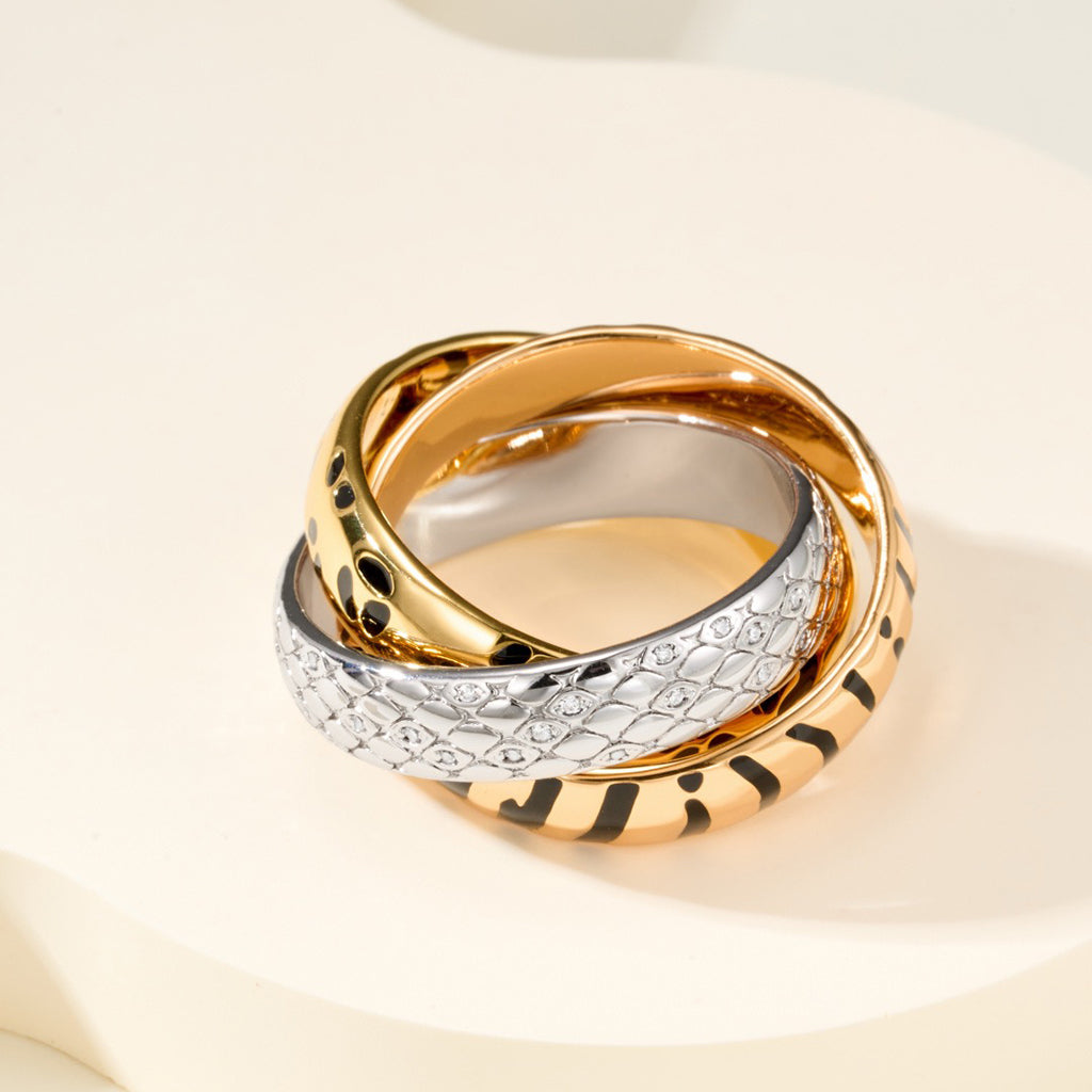 [⭐JeweliWhal]TRINITY  RING LEOPARD PRINT