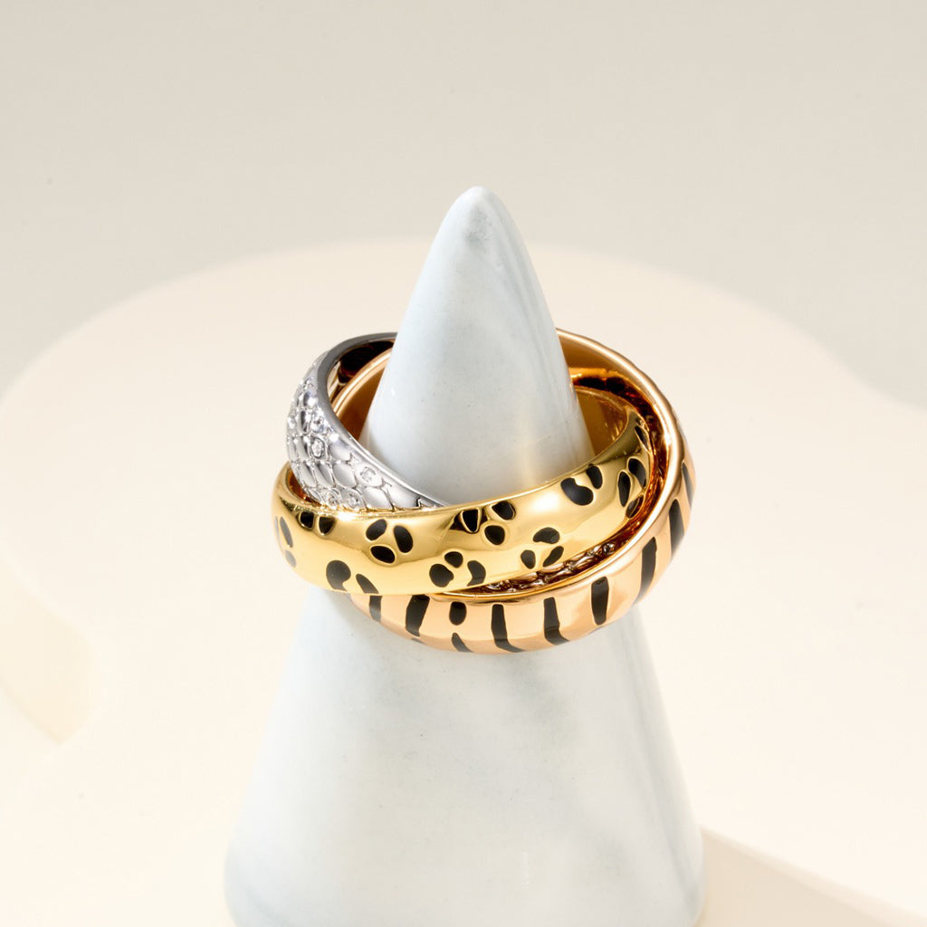 [⭐JeweliWhal]TRINITY  RING LEOPARD PRINT