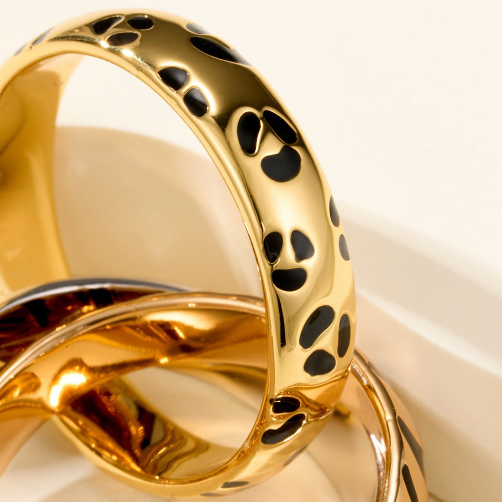 [⭐JeweliWhal]TRINITY  RING LEOPARD PRINT