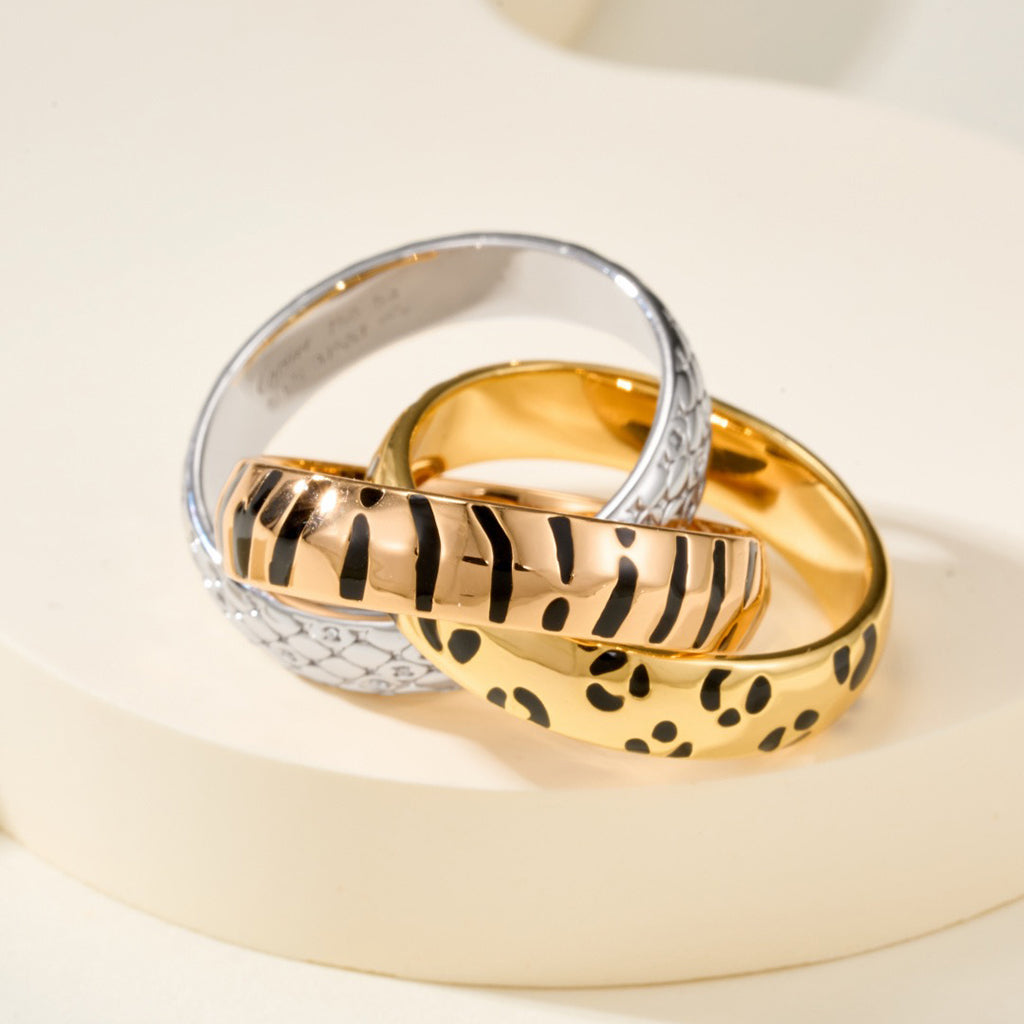 [⭐JeweliWhal]TRINITY  RING LEOPARD PRINT