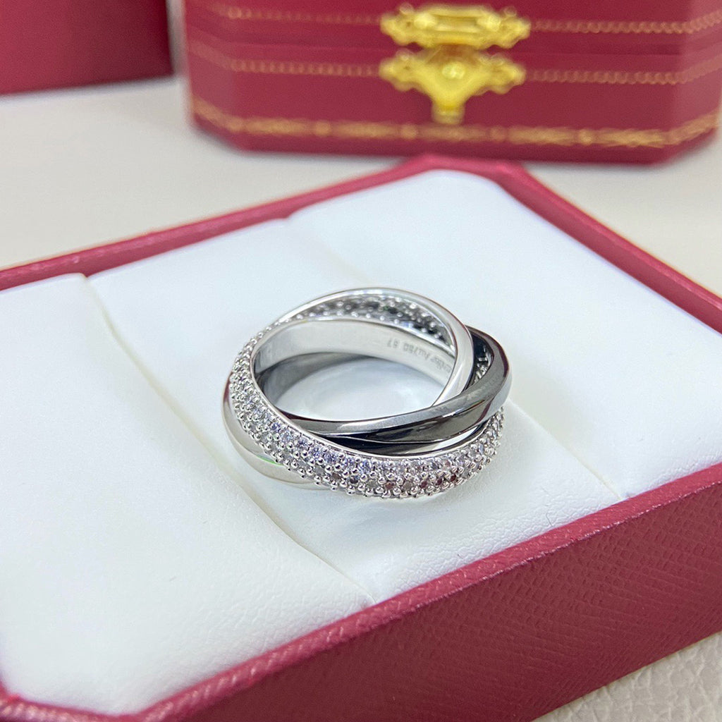 [⭐JeweliWhal]TRINITY 3.2MM RING BLACK CERAMIC