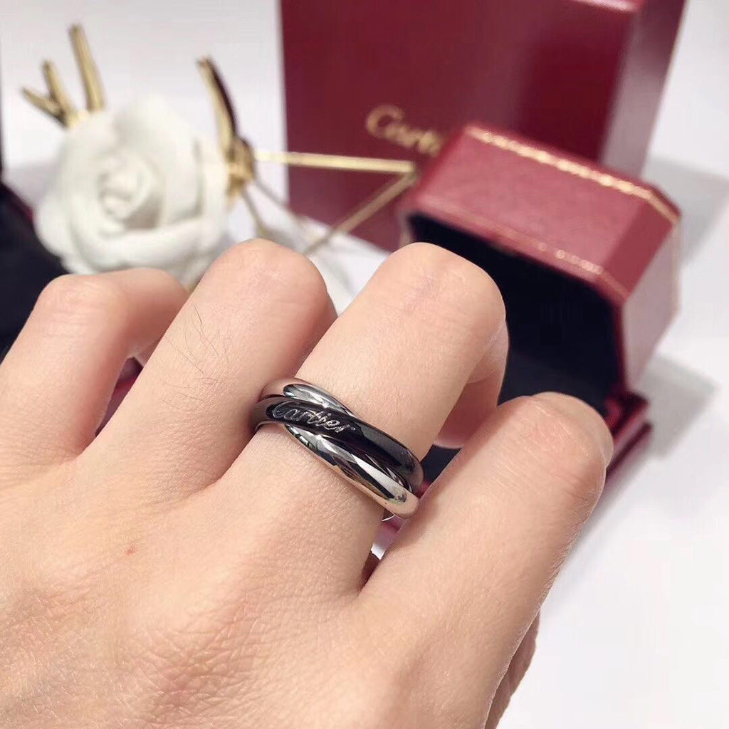 [⭐JeweliWhal]TRINITY 3.2MM RING BLACK CERAMIC
