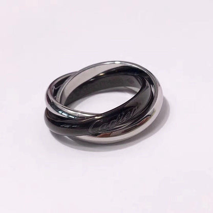 [⭐JeweliWhal]TRINITY 3.2MM RING BLACK CERAMIC