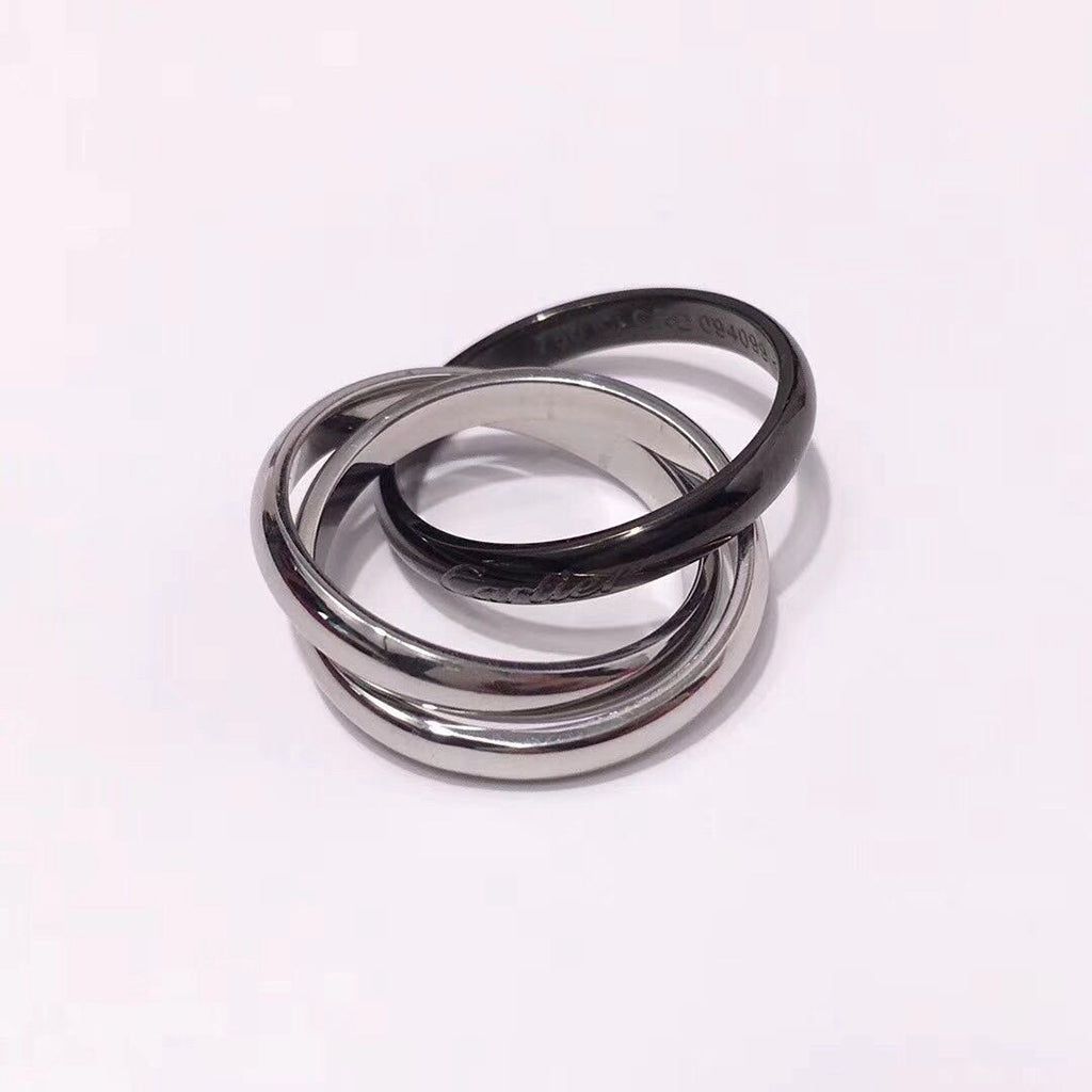 [⭐JeweliWhal]TRINITY 3.2MM RING BLACK CERAMIC