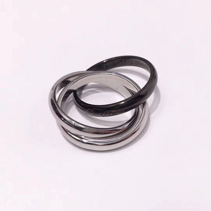 [⭐JeweliWhal]TRINITY 3.2MM RING BLACK CERAMIC