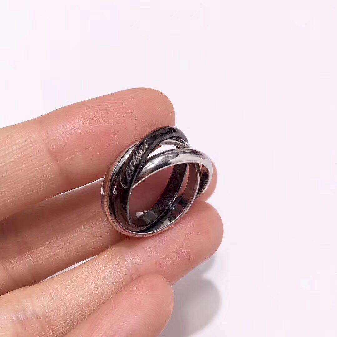 [⭐JeweliWhal]TRINITY 3.2MM RING BLACK CERAMIC
