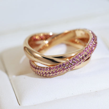 [⭐JeweliWhal]TRINITY 3.2MM RING PINK DIAMOND
