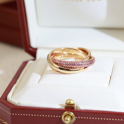 [⭐JeweliWhal]TRINITY 3.2MM RING PINK DIAMOND