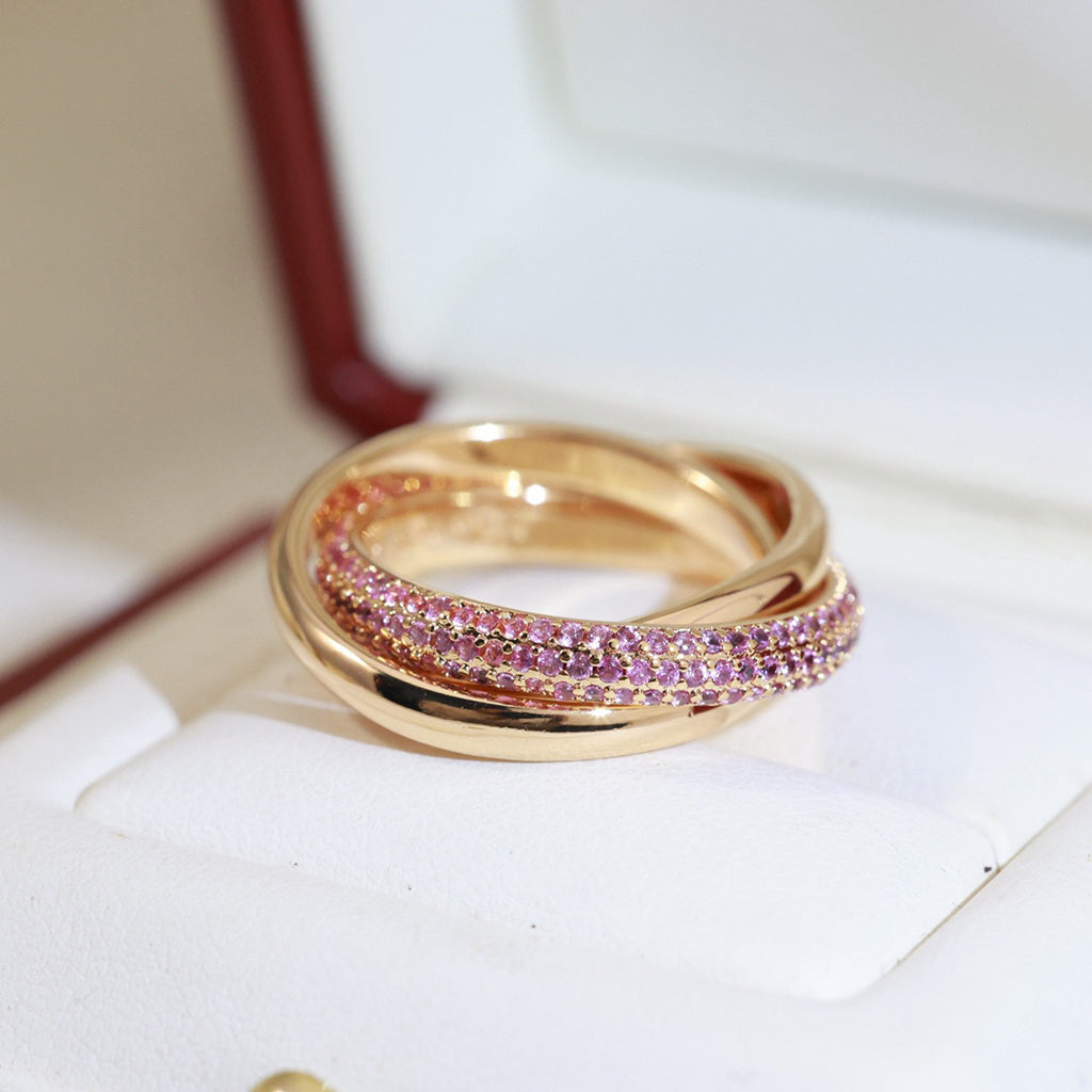 [⭐JeweliWhal]TRINITY 3.2MM RING PINK DIAMOND