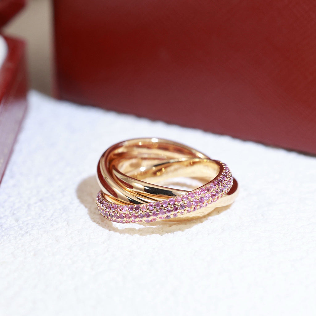 [⭐JeweliWhal]TRINITY 3.2MM RING PINK DIAMOND
