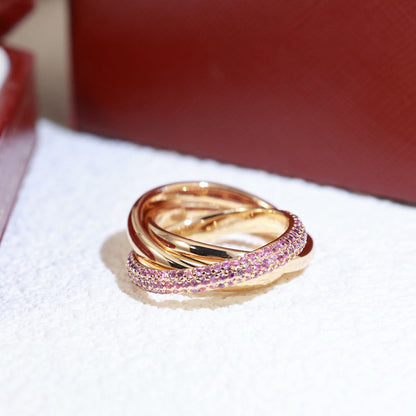 [⭐JeweliWhal]TRINITY 3.2MM RING PINK DIAMOND